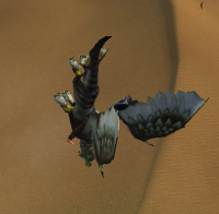 A gryphon nose-diving.