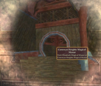 Prestige portal placed in a guild hall.